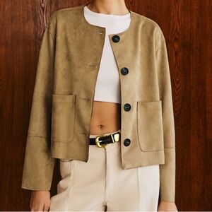 Commense Tan Suede Blazer